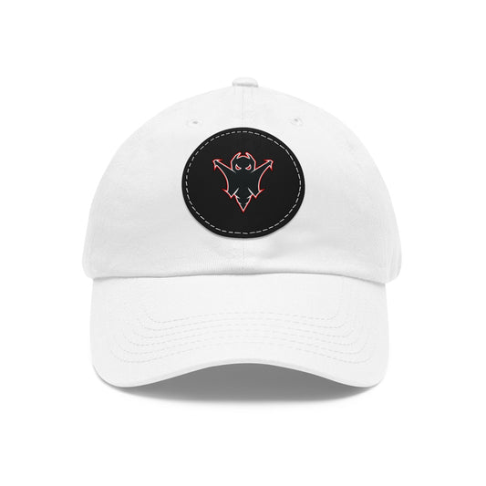 Embroidered Ghost Leather-Patch Dad Hat Printify
