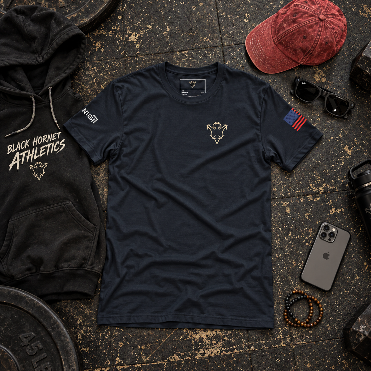 Short Sleeve T-shirt Black Hornet Athletics