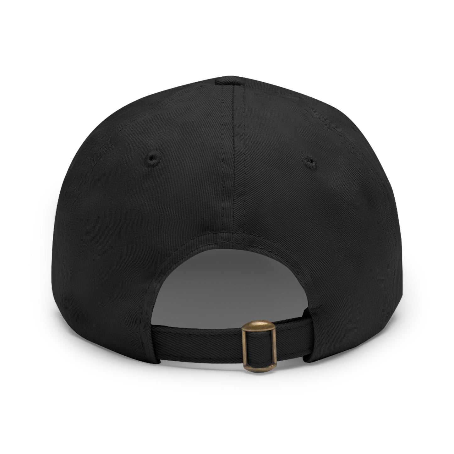 Embroidered Ghost Leather-Patch Dad Hat Printify