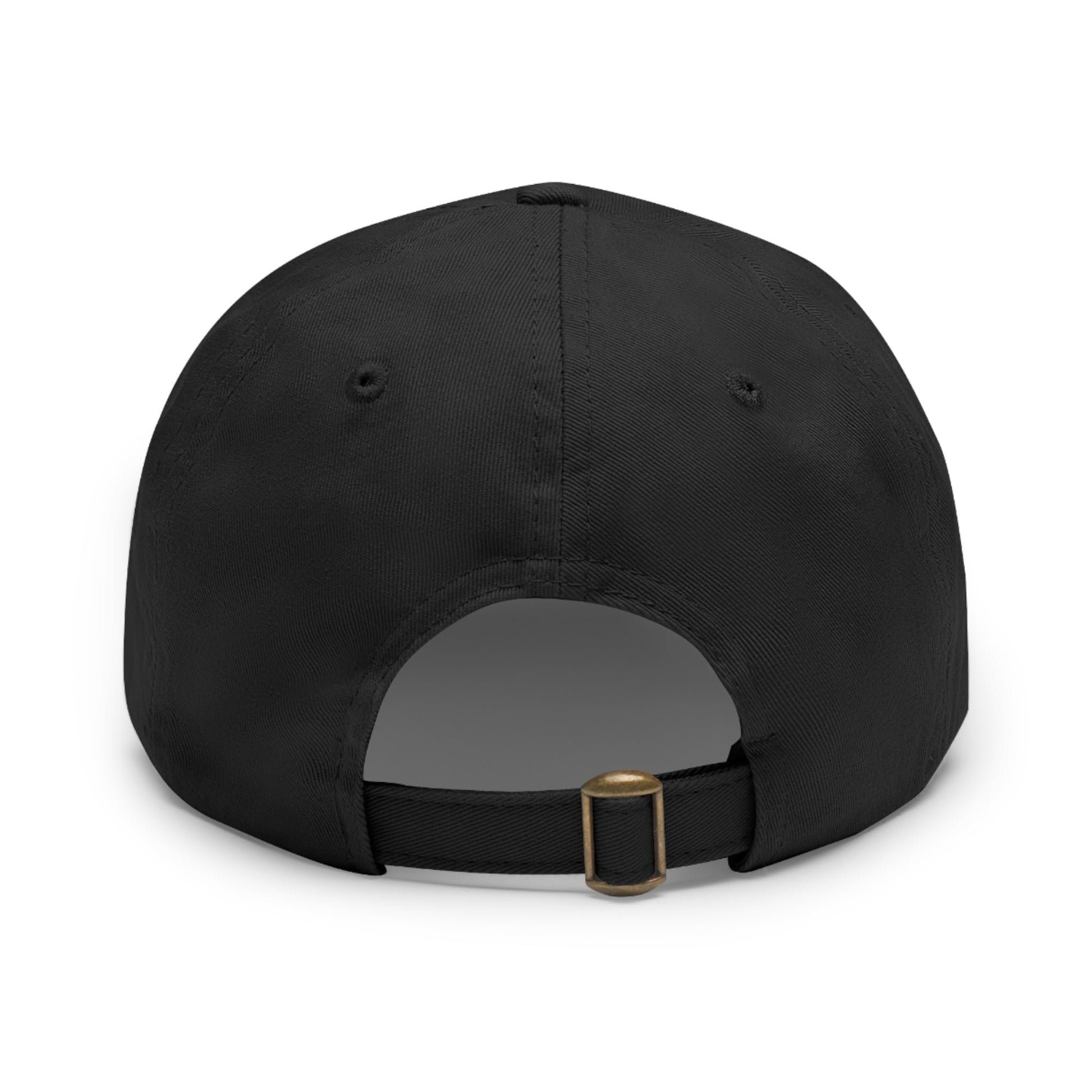 Embroidered Ghost Leather-Patch Dad Hat Printify