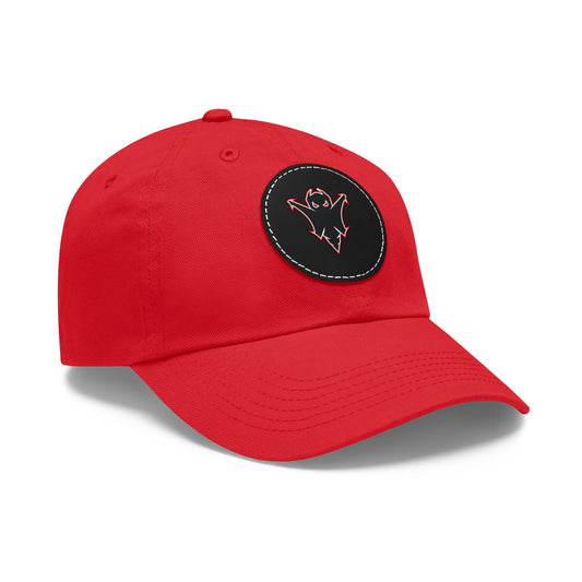 Embroidered Ghost Leather-Patch Dad Hat Printify