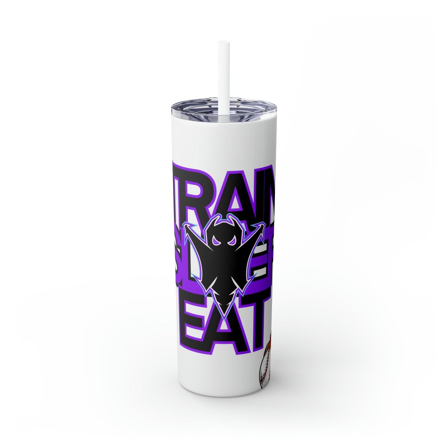 Train Eat Sleep Tumbler with Straw, 20oz