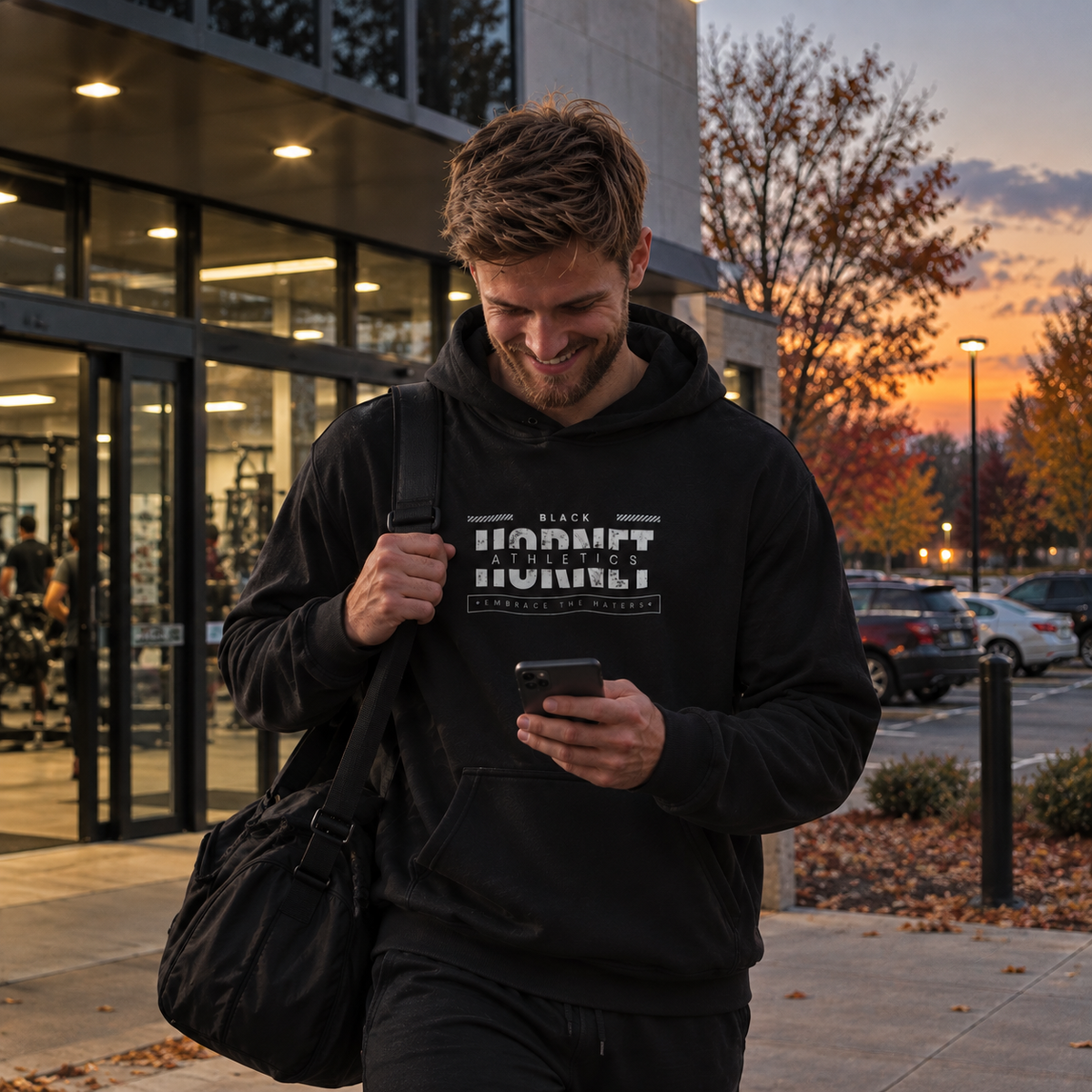 Winter Arc Hoodie Black Hornet Athletics