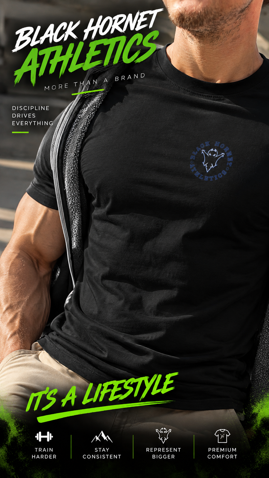 Black Hornet Athletics '89 Truck Graphic T-Shirt Printify