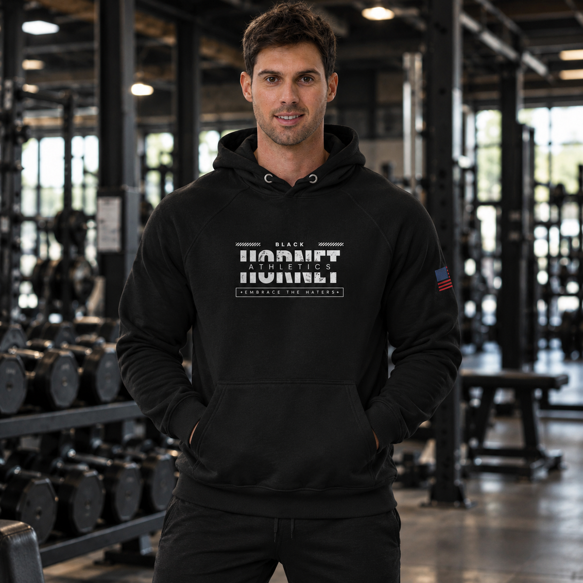 Winter Arc Hoodie Black Hornet Athletics