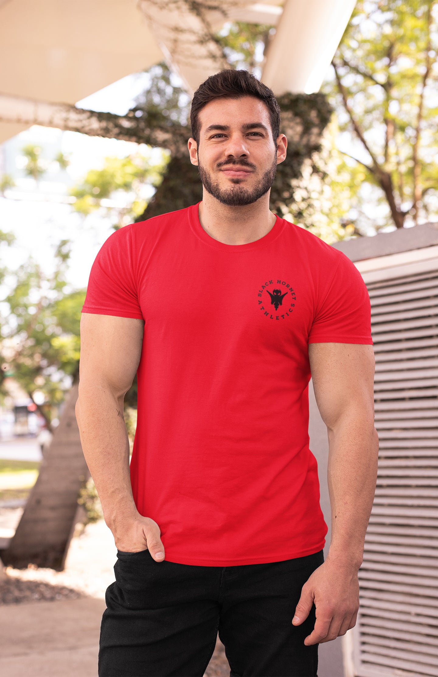 Fire Red Performance Gym Shirt