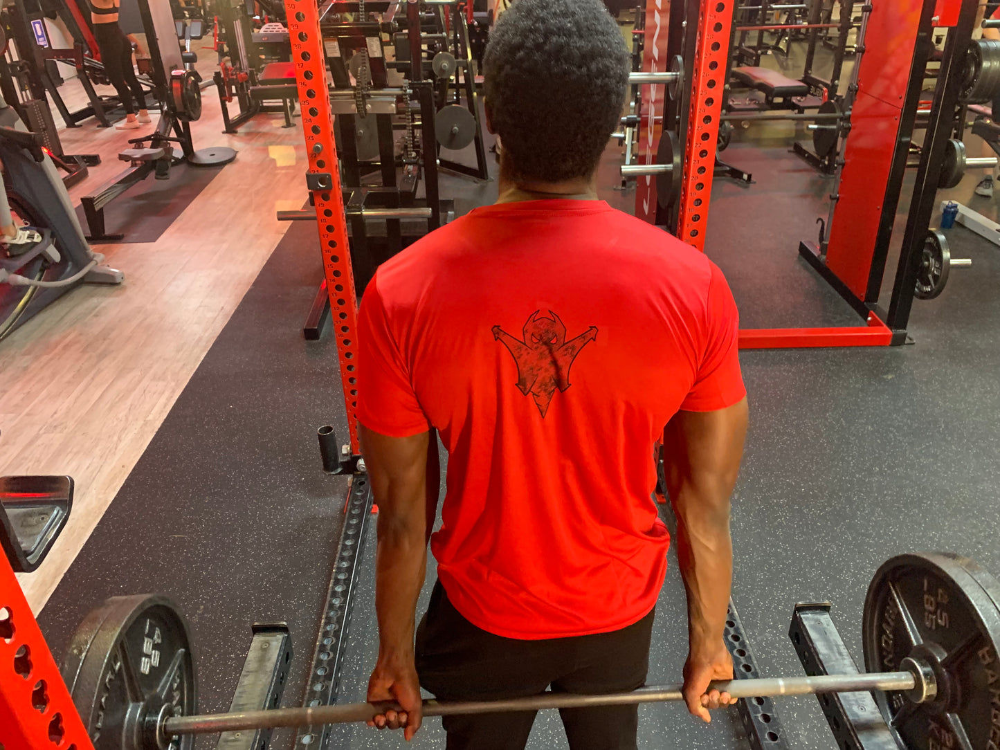 Fire Red Performance Gym Shirt