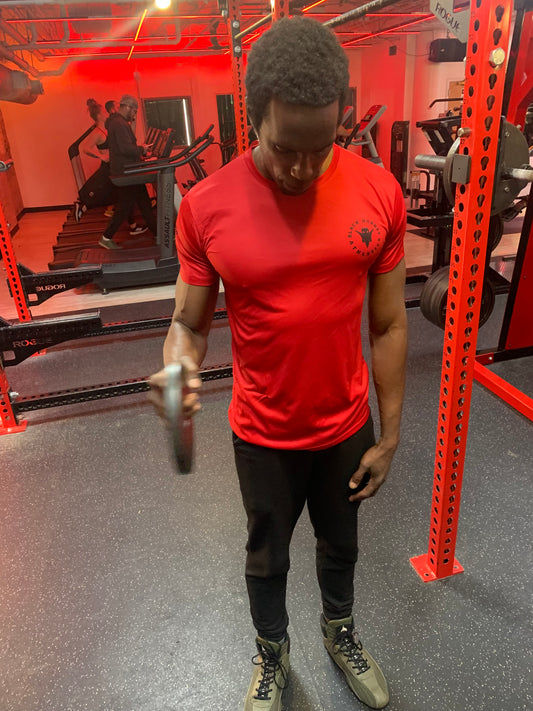 Fire Red Performance Gym Shirt